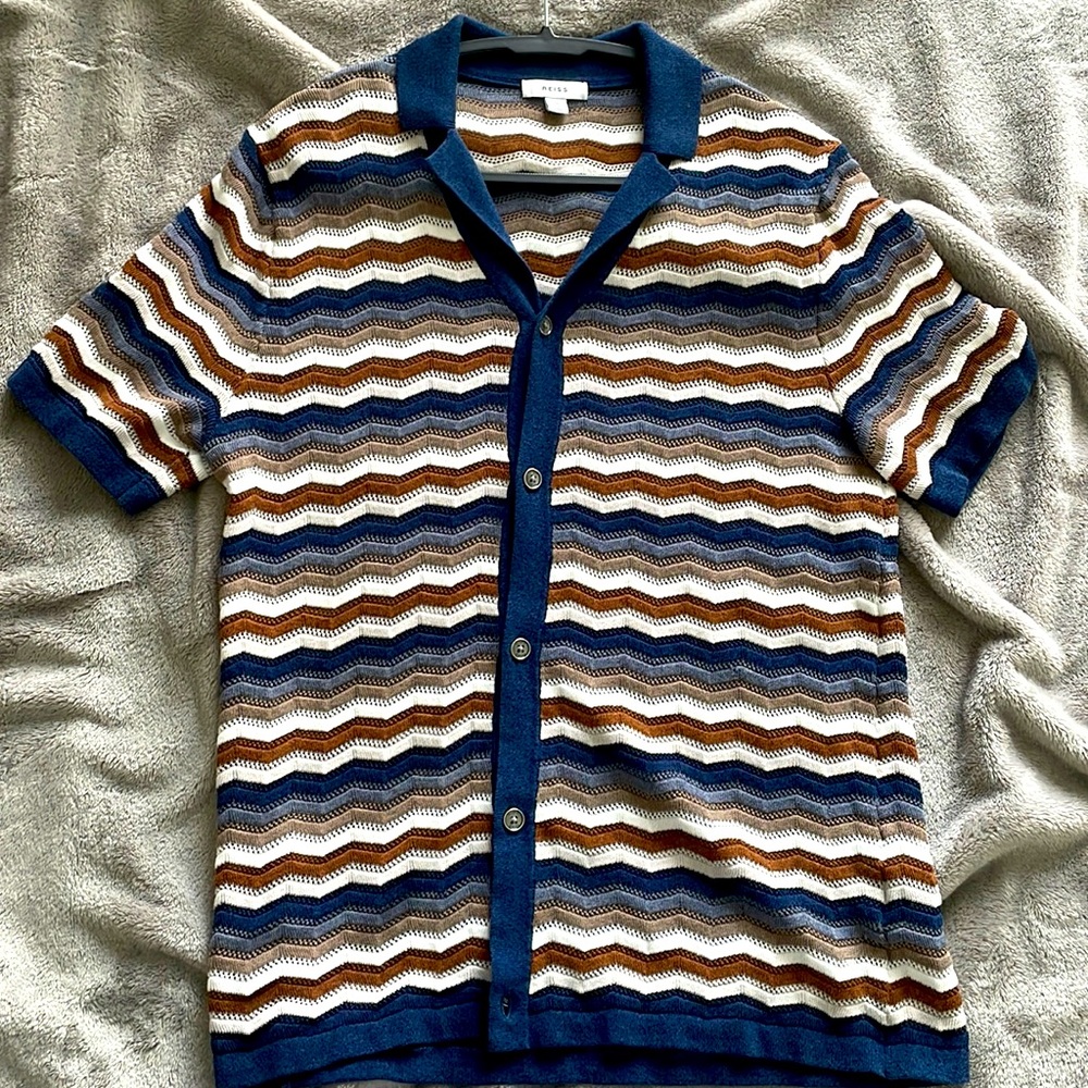 Reiss Cuban collar sweater polo